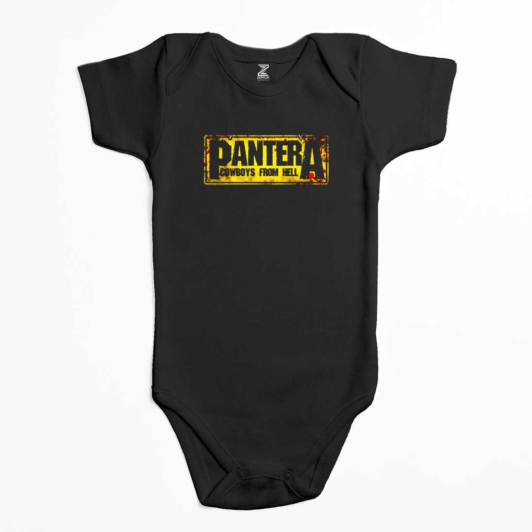 Pantera Cowboys from Hell Text Renkli Bebek Body Zıbın