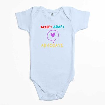 Accept Adapt Advocate Renkli Bebek Body Zıbın