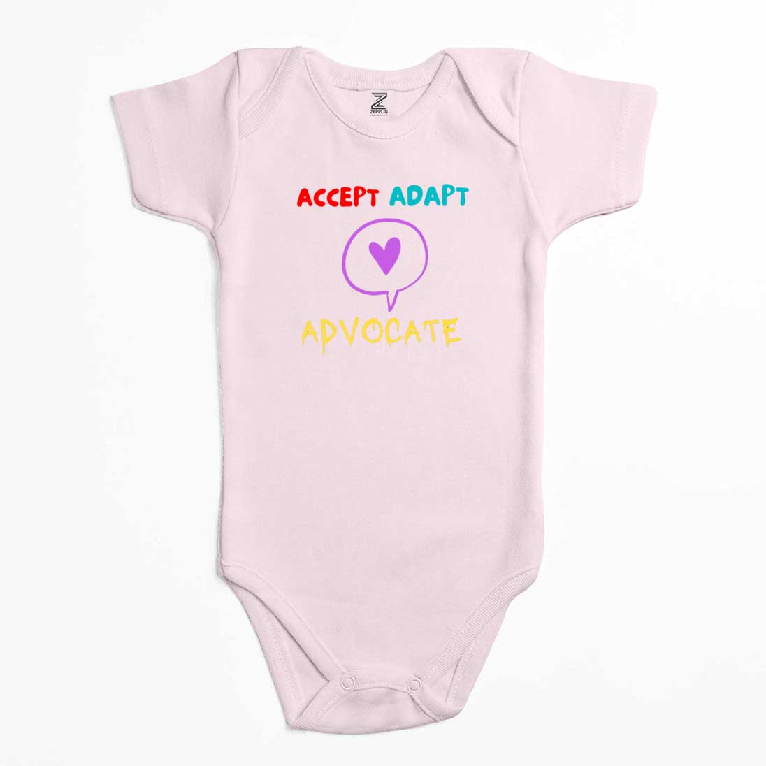 Accept Adapt Advocate Renkli Bebek Body Zıbın