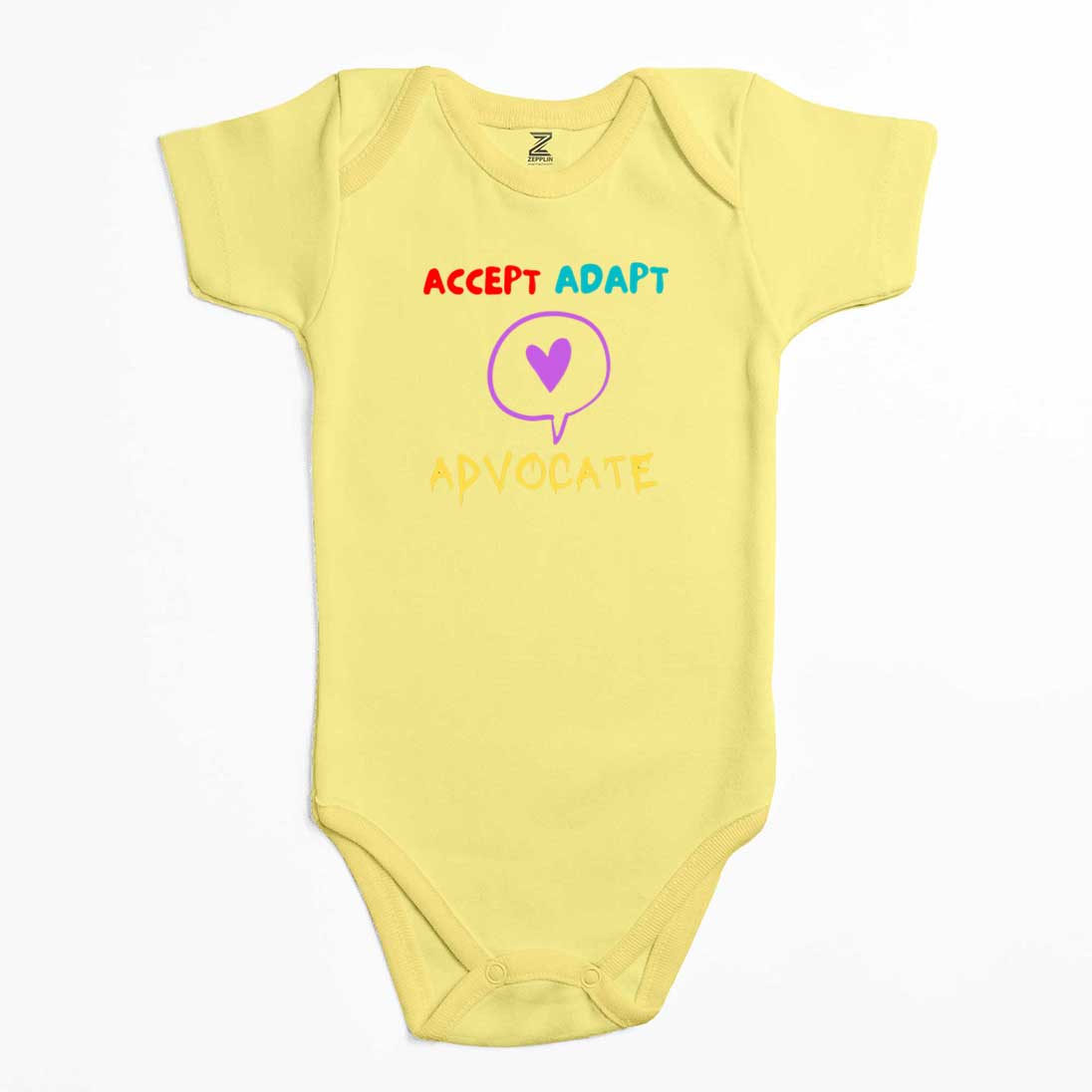 Accept Adapt Advocate Renkli Bebek Body Zıbın