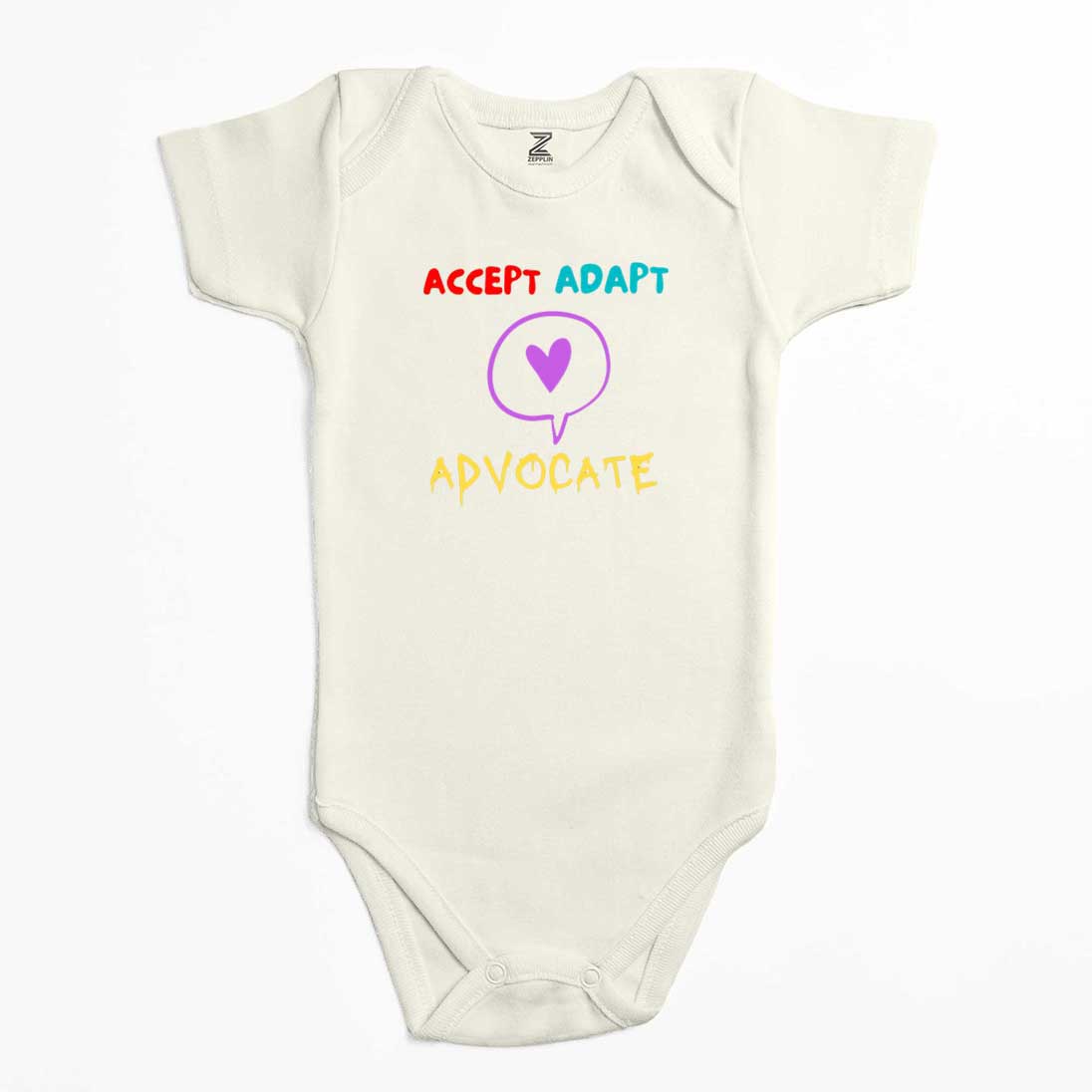 Accept Adapt Advocate Renkli Bebek Body Zıbın