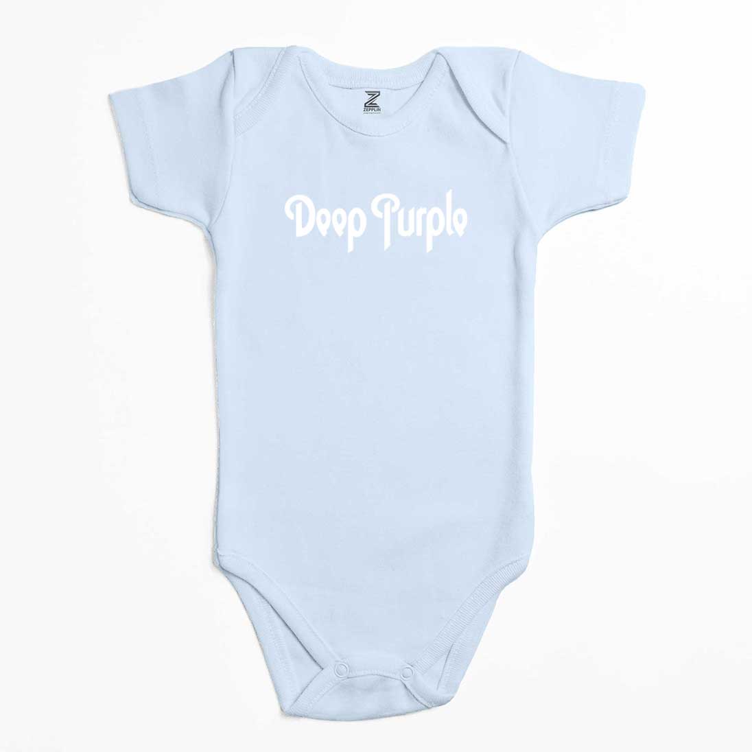 Deep Purple Text Renkli Bebek Body Zıbın