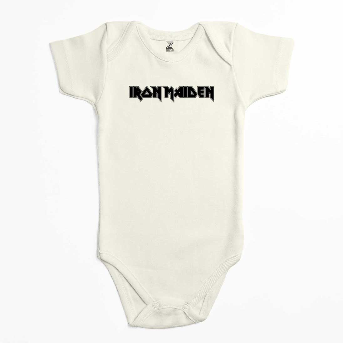 Iron Maiden Black Text Renkli Bebek Body Zıbın