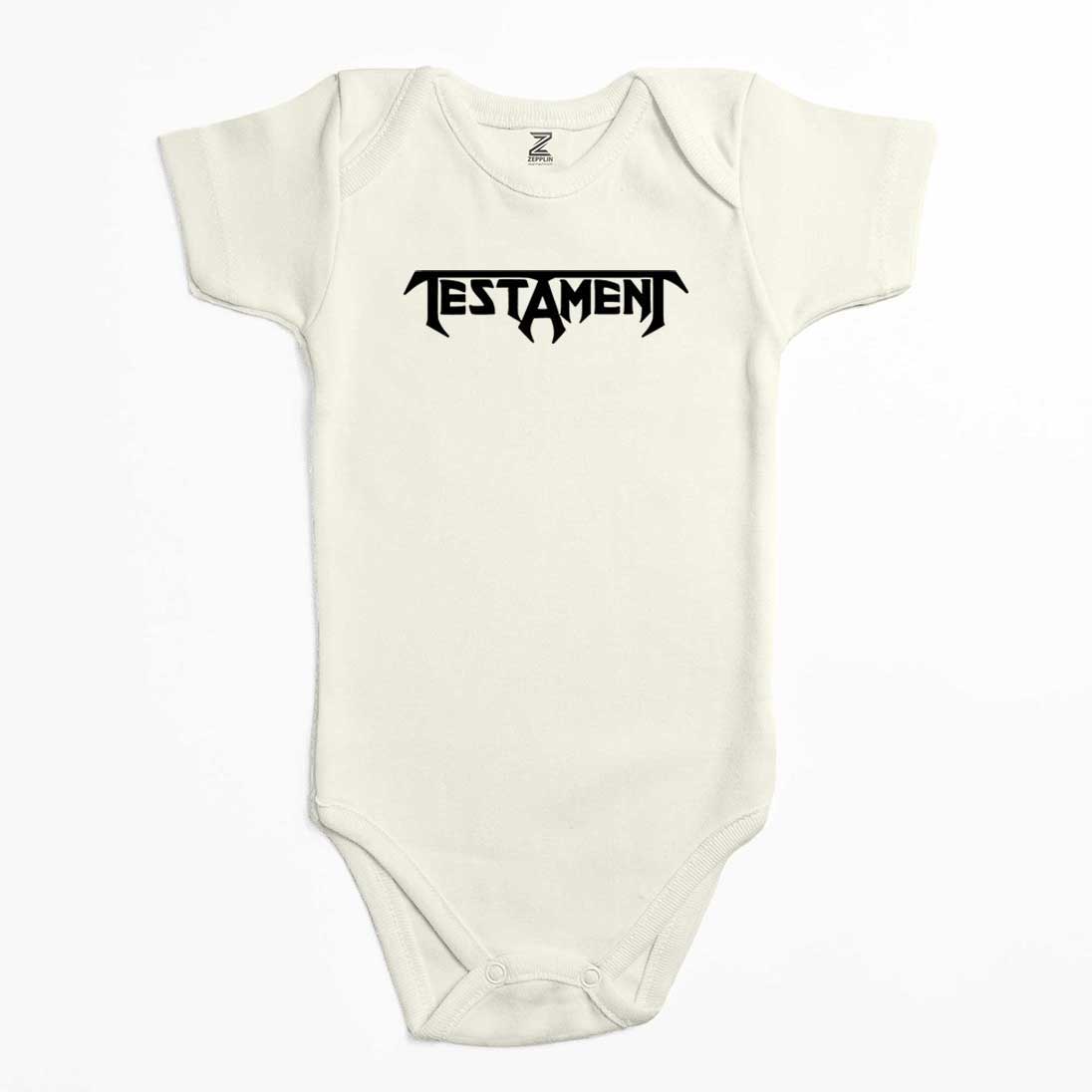 Testament Logo Text Renkli Bebek Body Zıbın