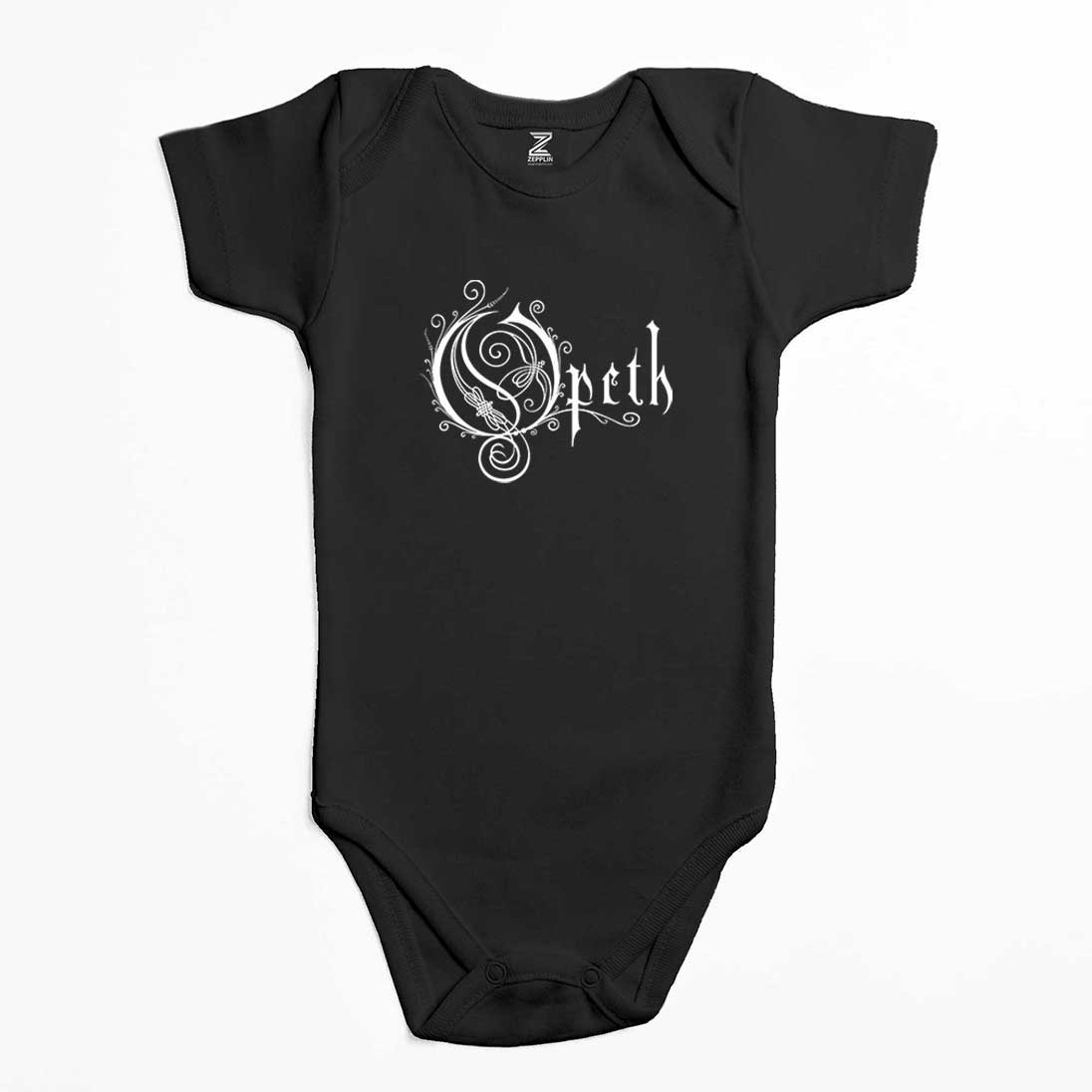 Opeth Logo White Renkli Bebek Body Zıbın