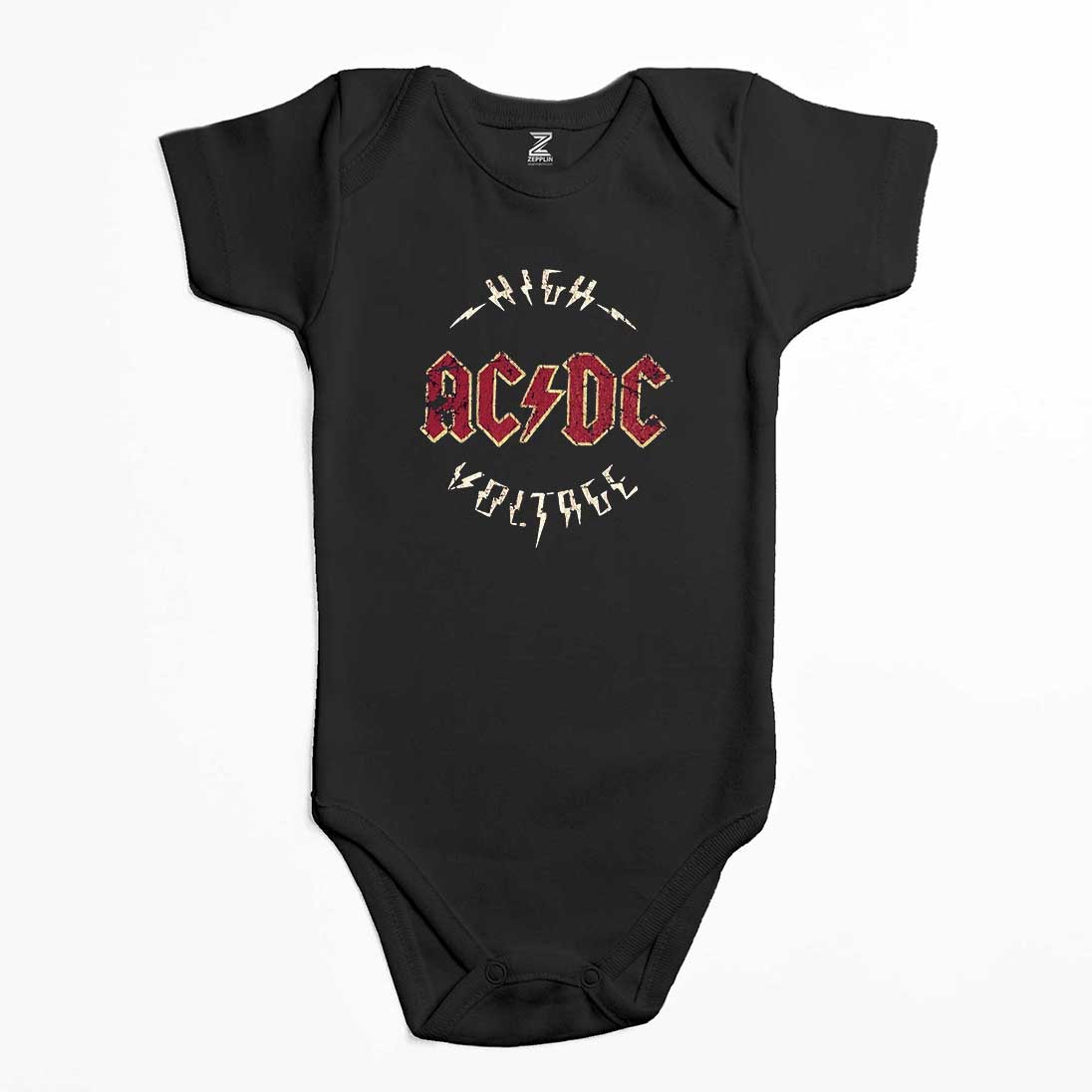 AC DC Logo Vintage Renkli Bebek Body Zıbın