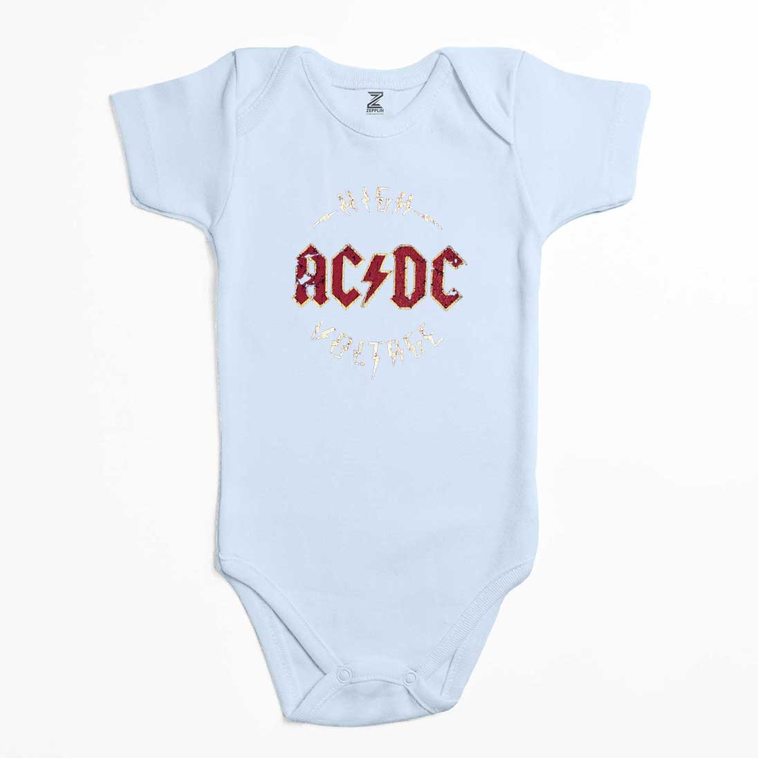 AC DC Logo Vintage Renkli Bebek Body Zıbın
