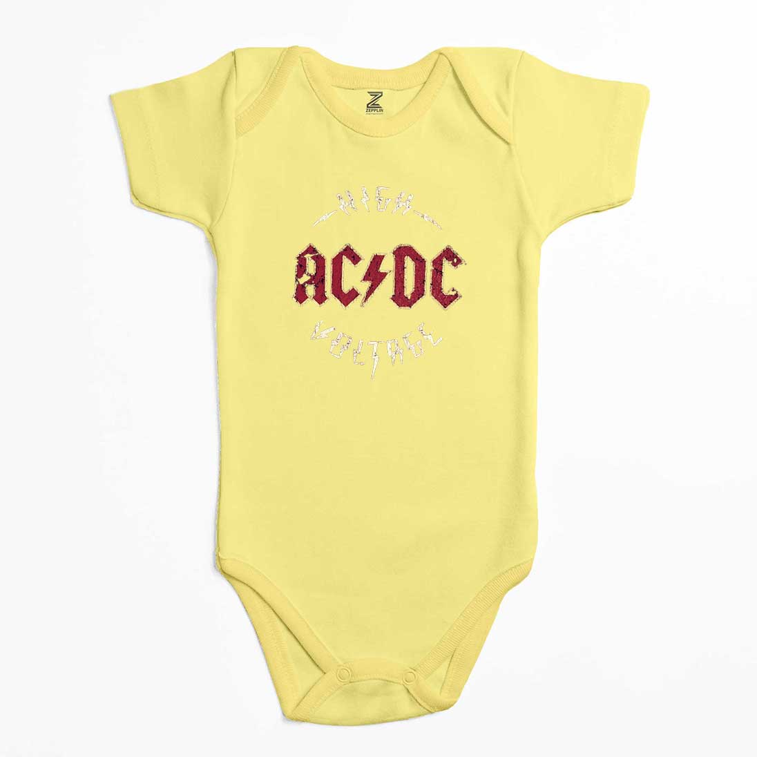 AC DC Logo Vintage Renkli Bebek Body Zıbın