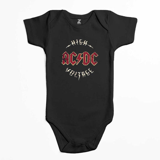 AC DC Logo Vintage Renkli Bebek Body Zıbın