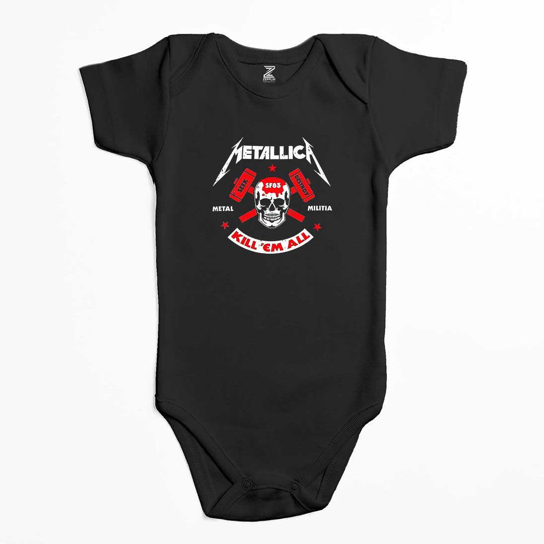 Metallica Kill'em All Renkli Bebek Body Zıbın