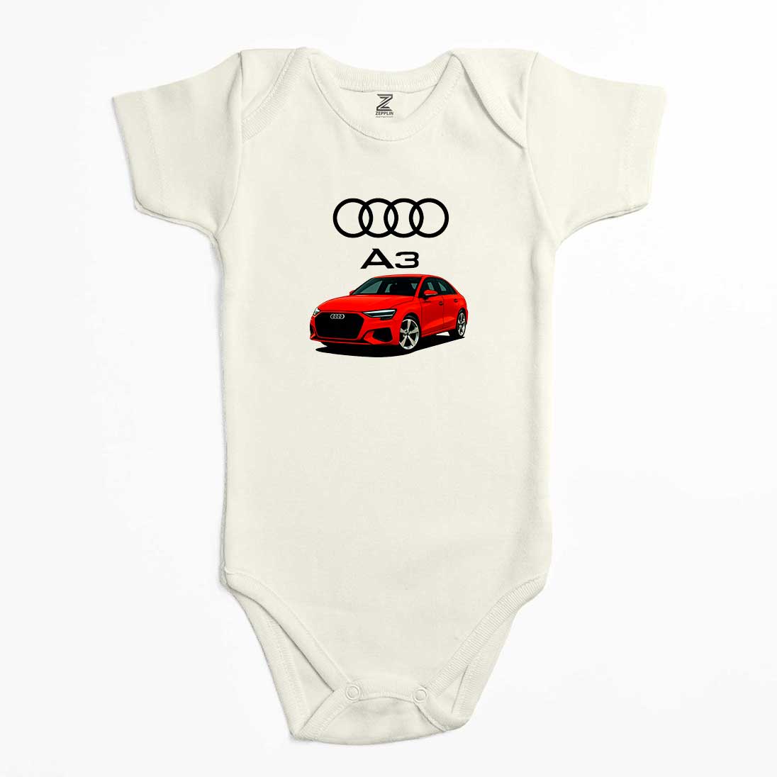 Audi A3 Text Logo Renkli Bebek Body Zıbın