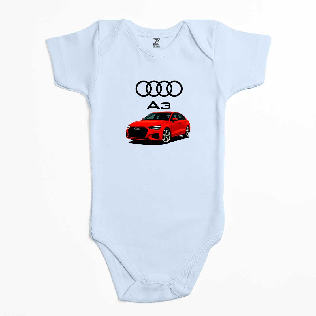 Audi A3 Text Logo Renkli Bebek Body Zıbın
