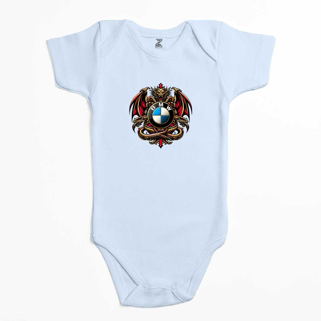 Bmw Logo Ejderha Renkli Bebek Body Zıbın