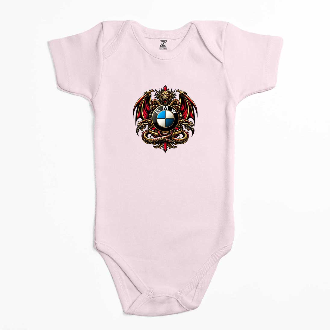 Bmw Logo Ejderha Renkli Bebek Body Zıbın