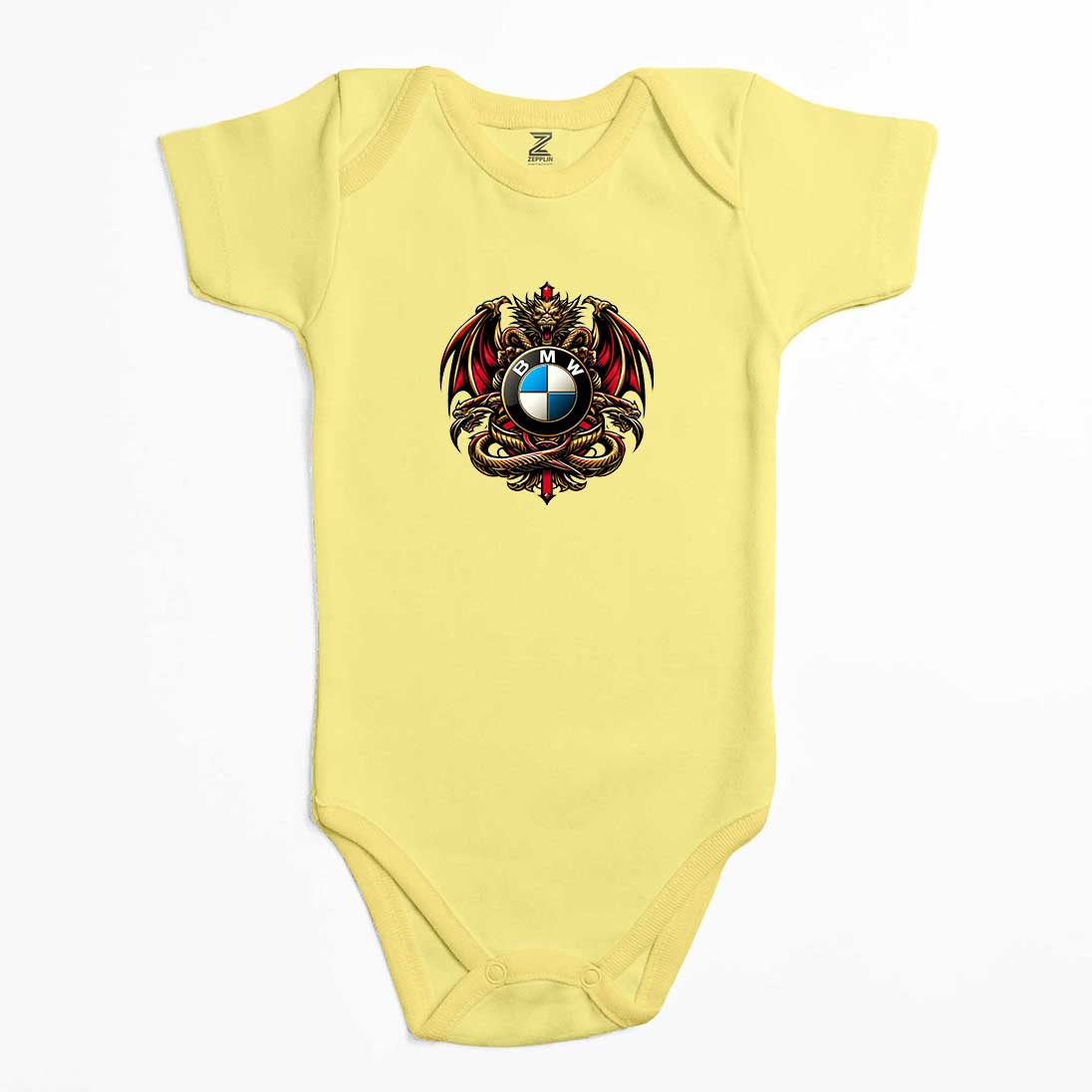 Bmw Logo Ejderha Renkli Bebek Body Zıbın