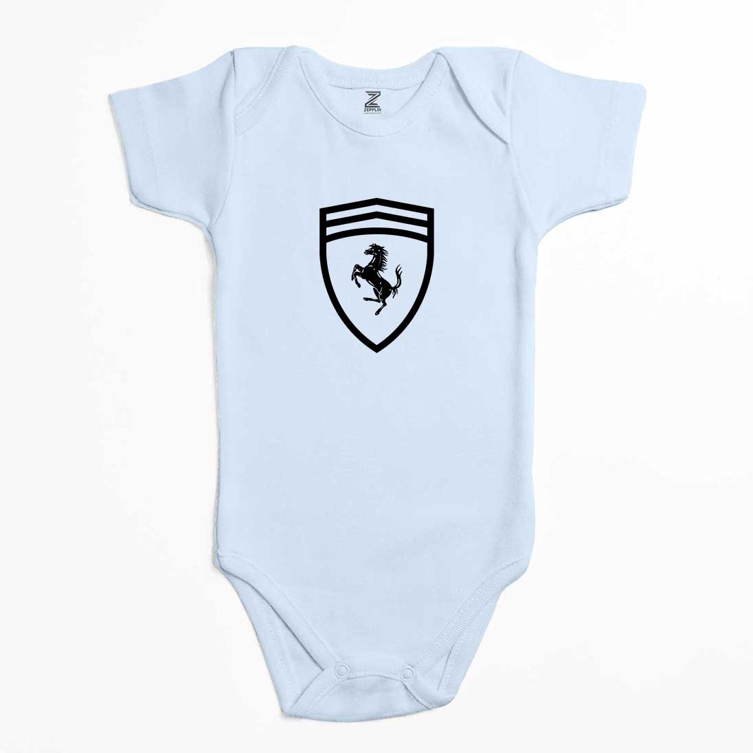 Ferrari Logo Horse Renkli Bebek Body Zıbın