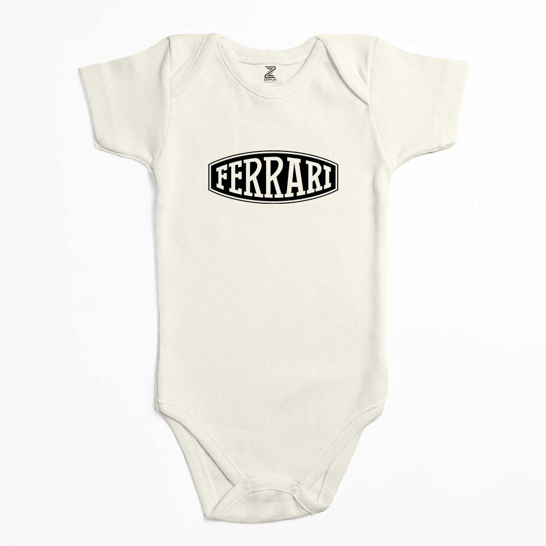 Ferrari Logo Text Renkli Bebek Body Zıbın