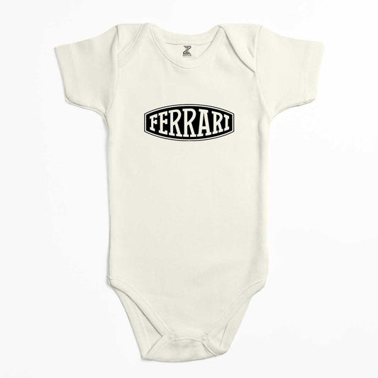 Ferrari Logo Text Renkli Bebek Body Zıbın