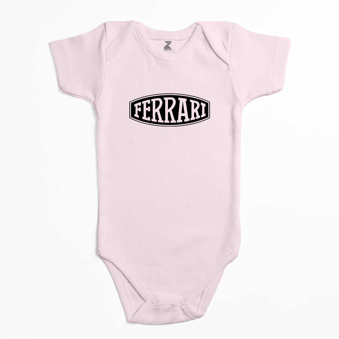 Ferrari Logo Text Renkli Bebek Body Zıbın