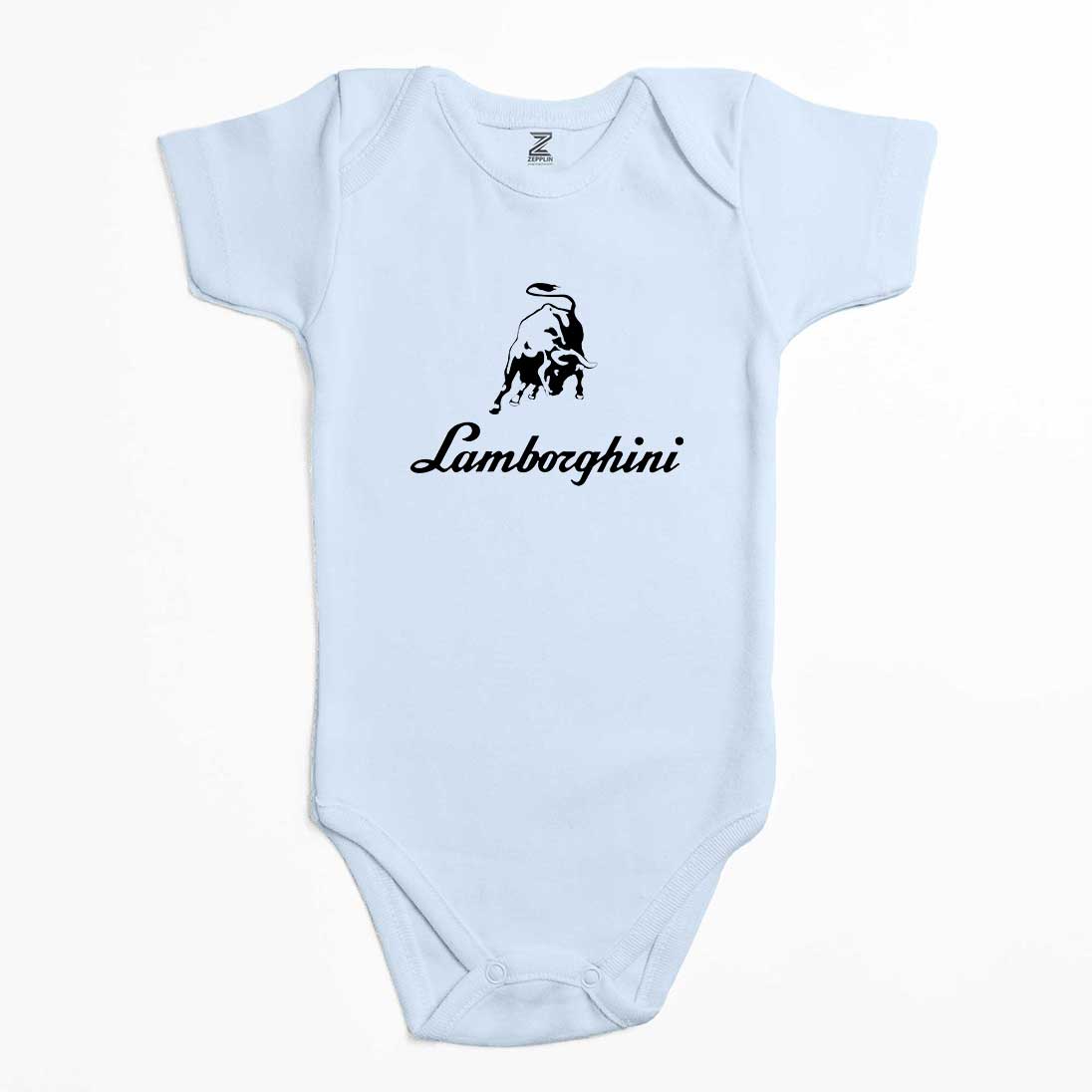 Lamborghini Text Logo Renkli Bebek Body Zıbın