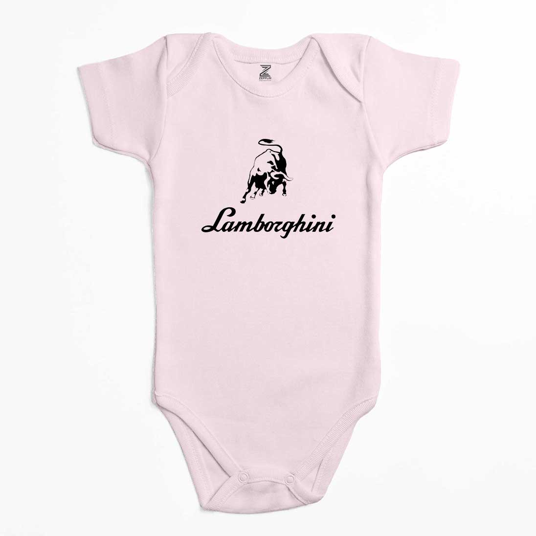 Lamborghini Text Logo Renkli Bebek Body Zıbın