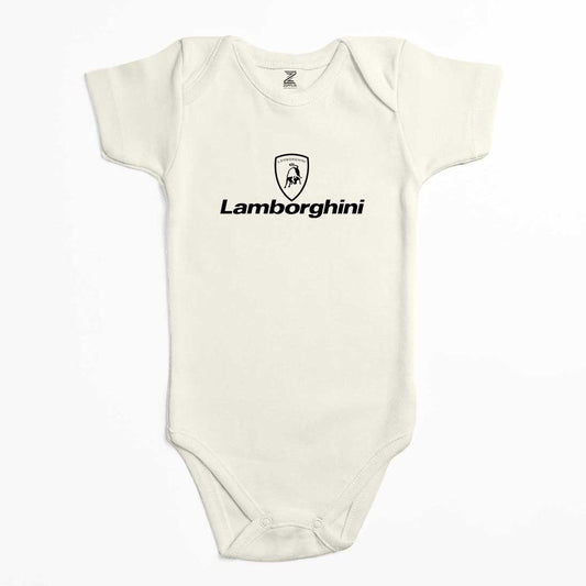 Lamborghini Logo Text Renkli Bebek Body Zıbın