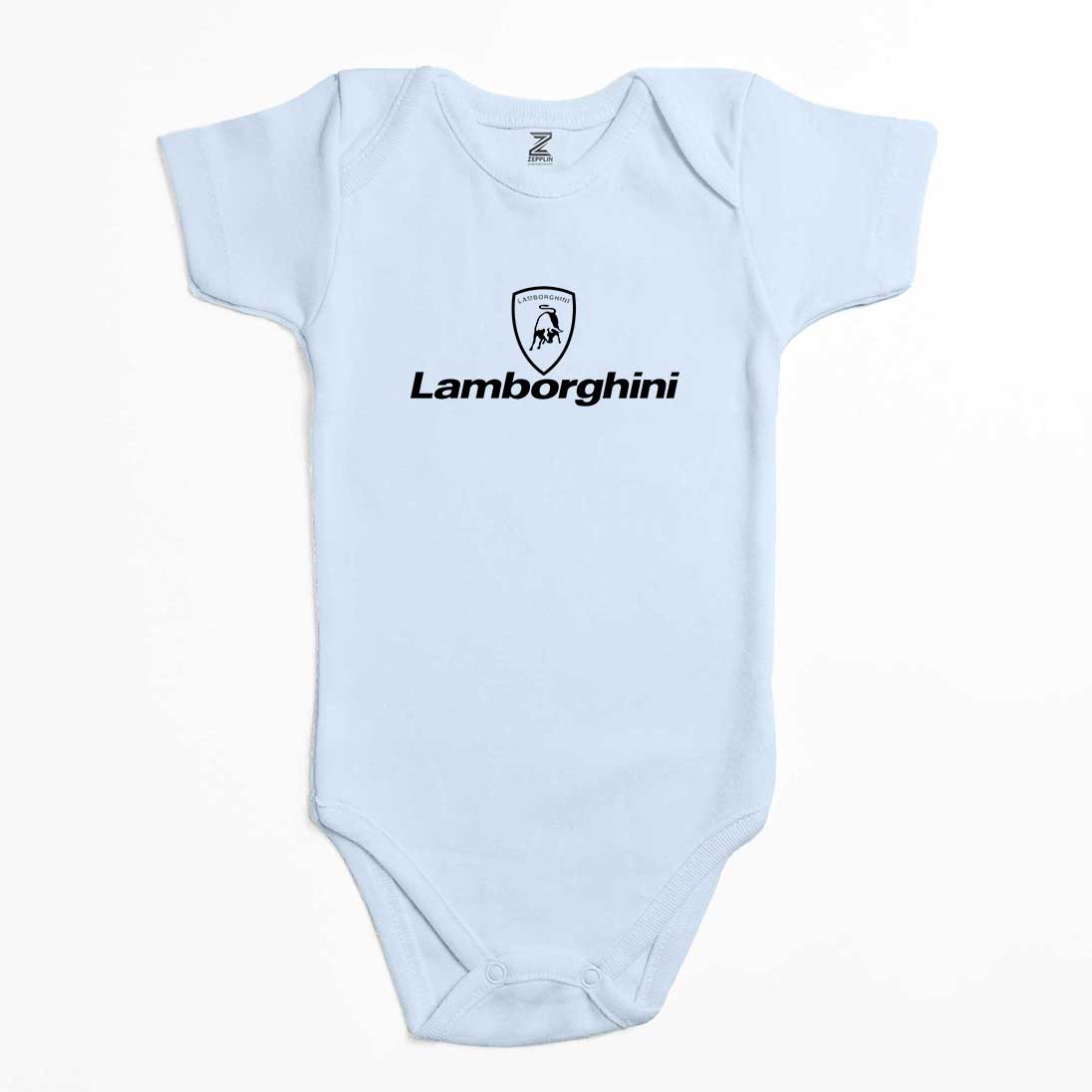 Lamborghini Logo Text Renkli Bebek Body Zıbın