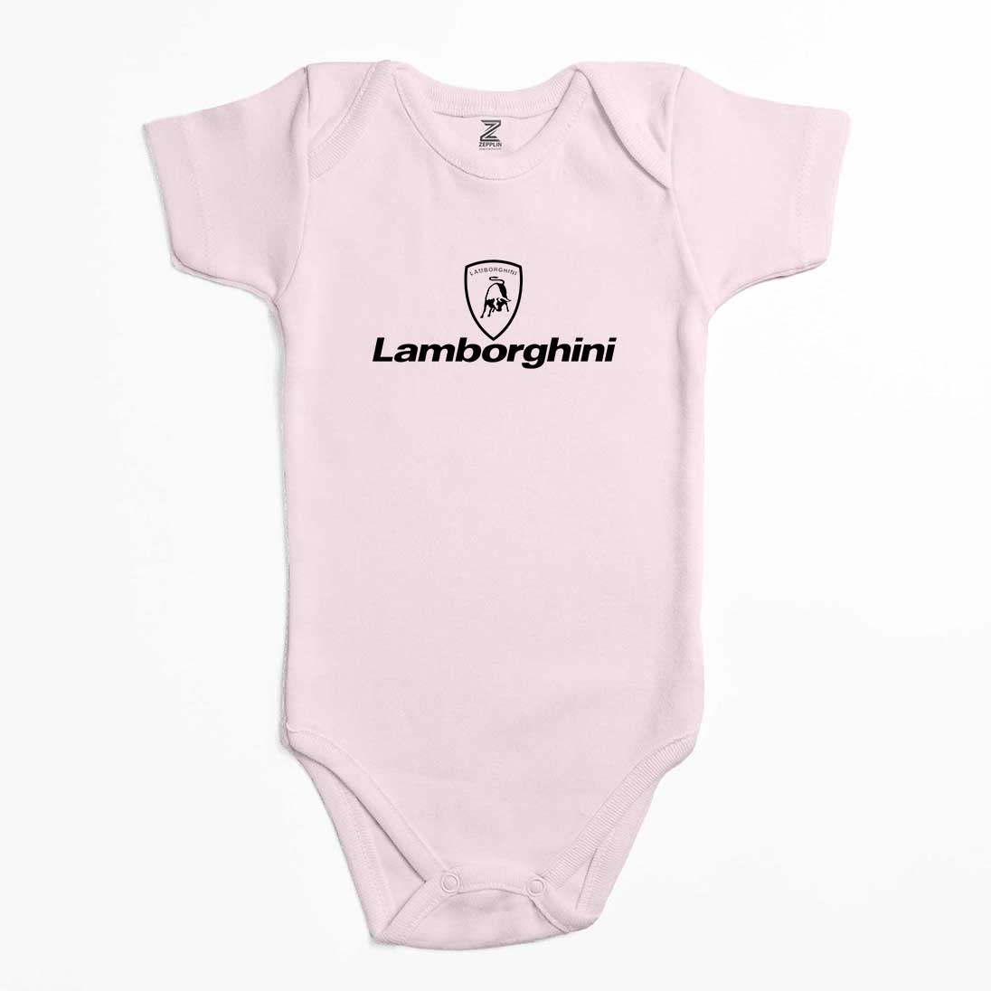 Lamborghini Logo Text Renkli Bebek Body Zıbın