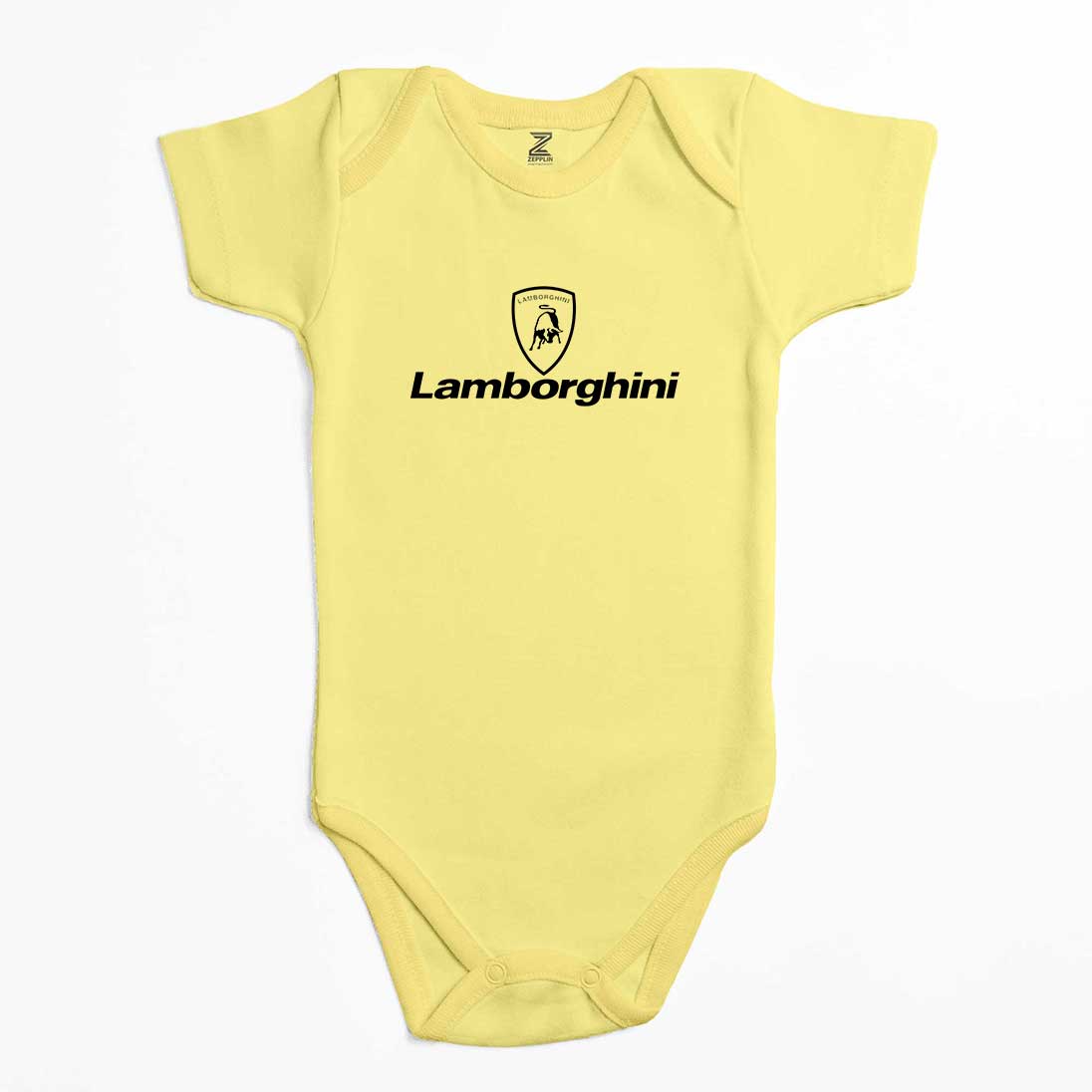 Lamborghini Logo Text Renkli Bebek Body Zıbın
