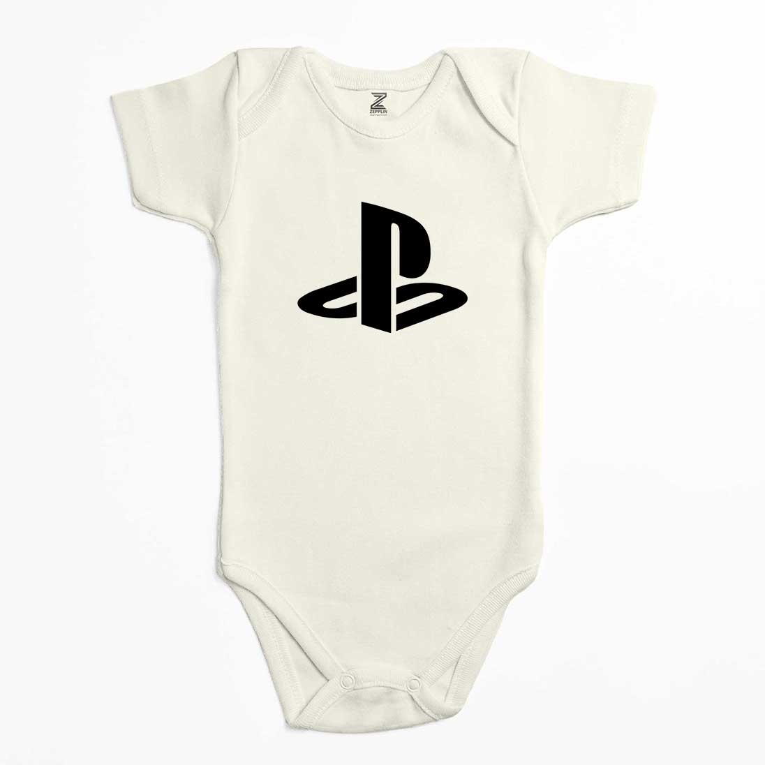 Playstation Logo Black Renkli Bebek Body Zıbın