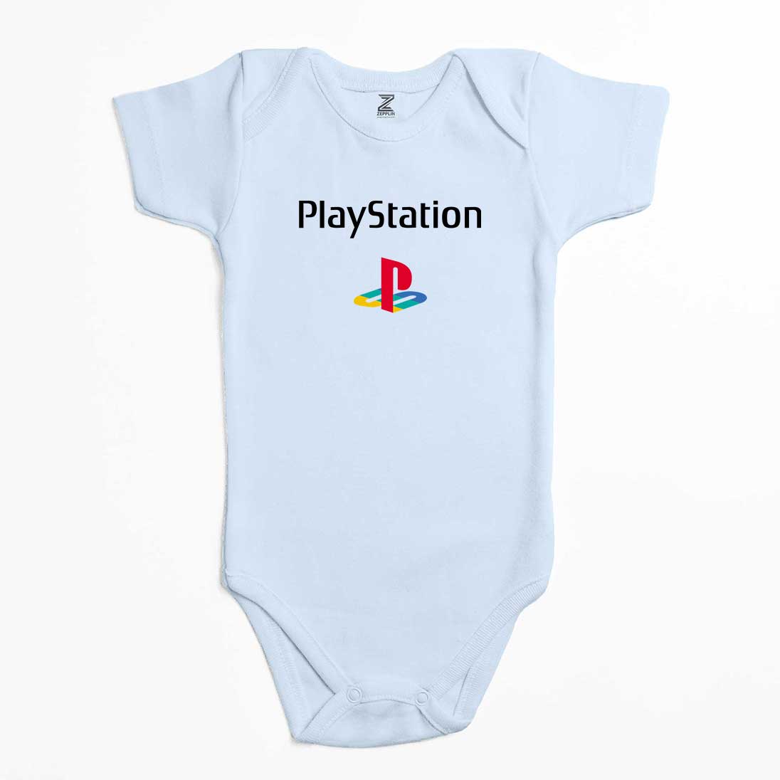 Playstation Logo Text Color Renkli Bebek Body Zıbın