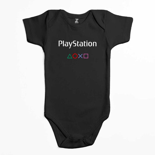 Playstation Text Consol Renkli Bebek Body Zıbın