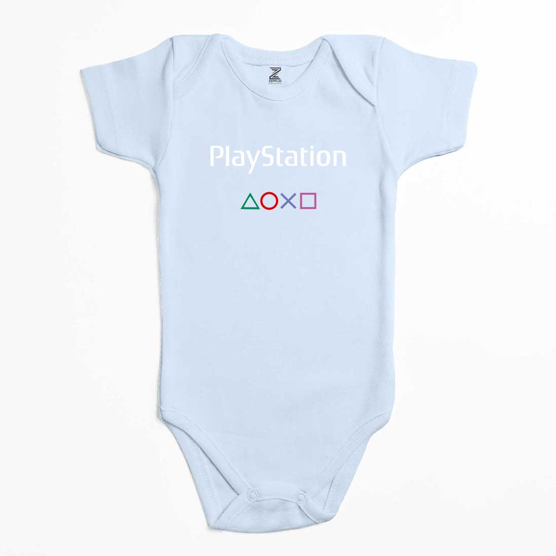 Playstation Text Consol Renkli Bebek Body Zıbın