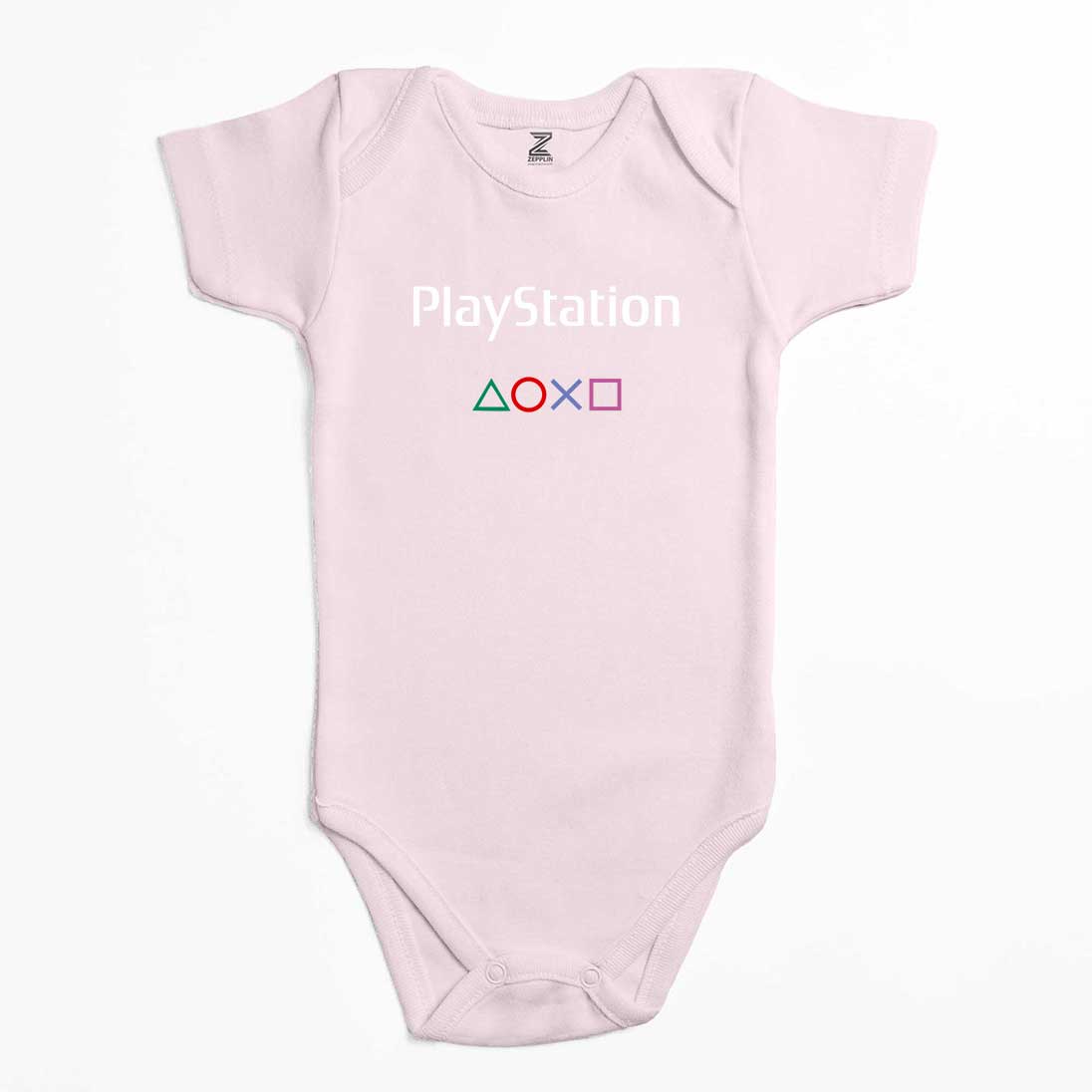 Playstation Text Consol Renkli Bebek Body Zıbın