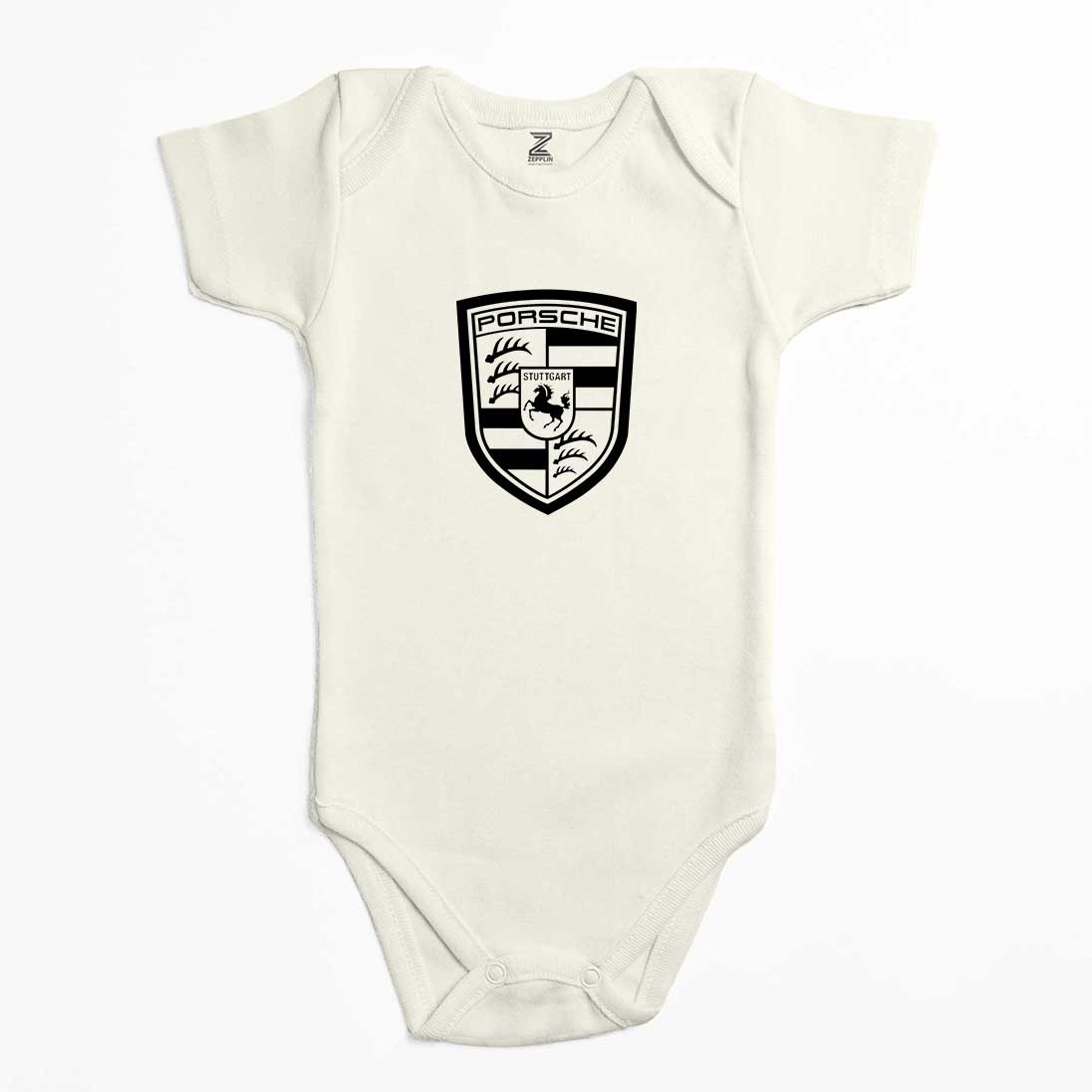 Porcshe Logo Black Renkli Bebek Body Zıbın