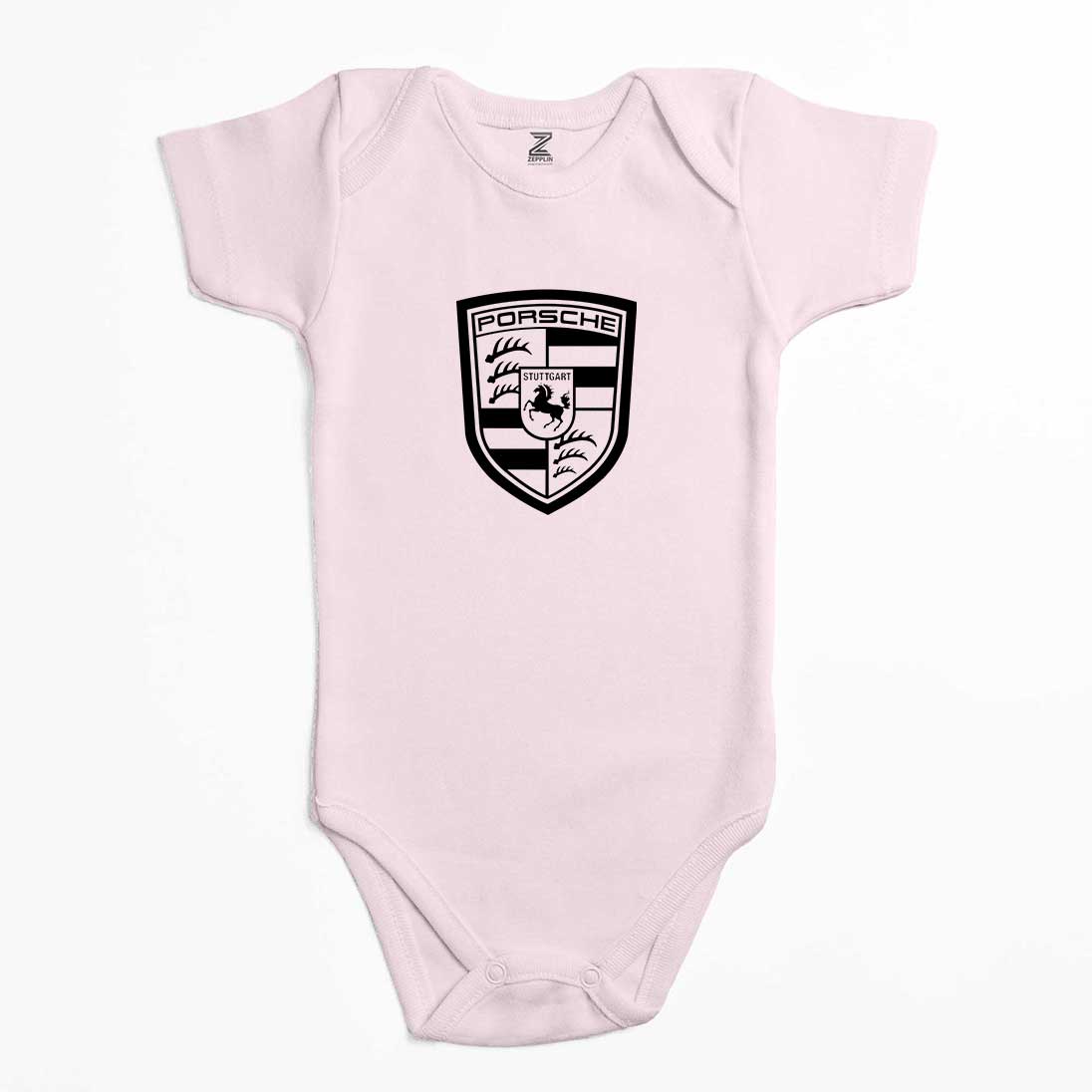 Porcshe Logo Black Renkli Bebek Body Zıbın