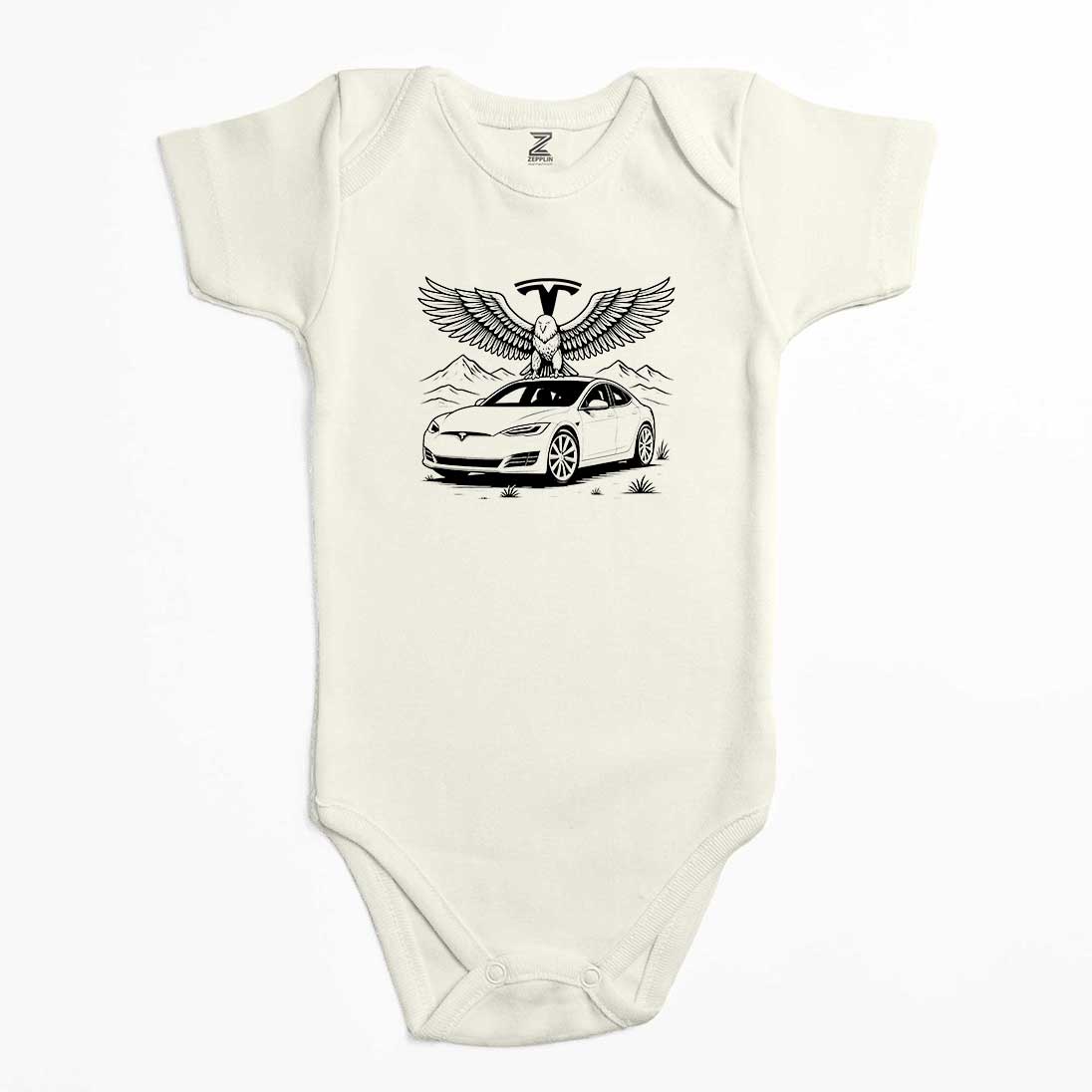Tesla And Eagle Renkli Bebek Body Zıbın