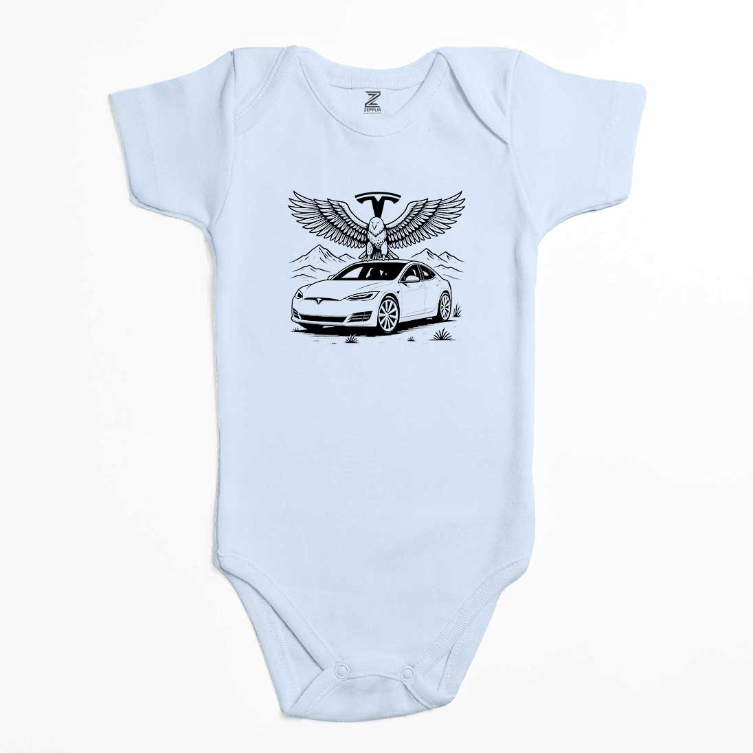 Tesla And Eagle Renkli Bebek Body Zıbın