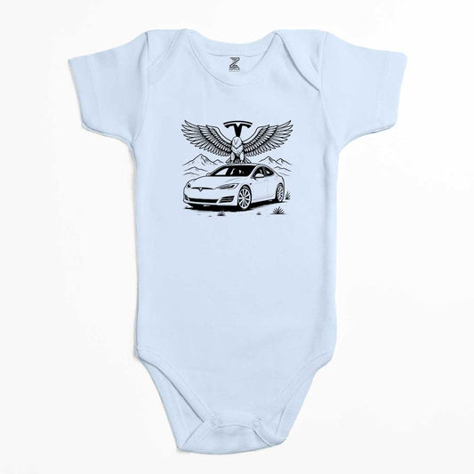 Tesla And Eagle Renkli Bebek Body Zıbın
