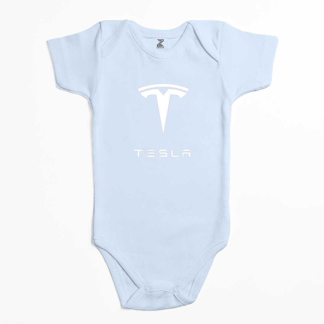 Tesla Logo Text Renkli Bebek Body Zıbın