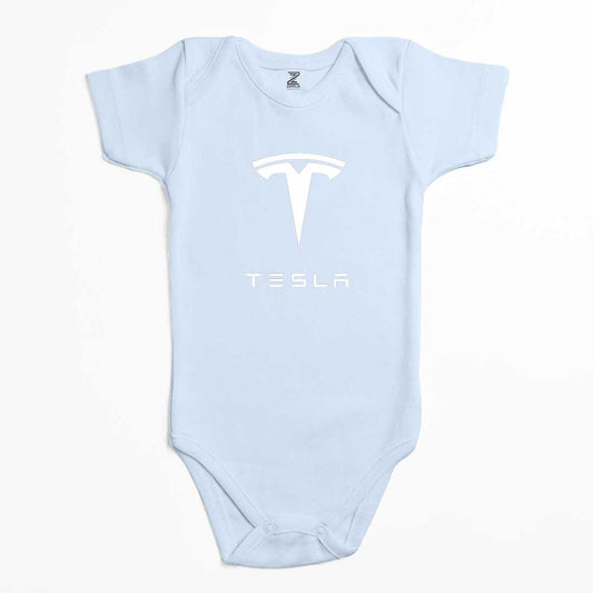 Tesla Logo Text Renkli Bebek Body Zıbın