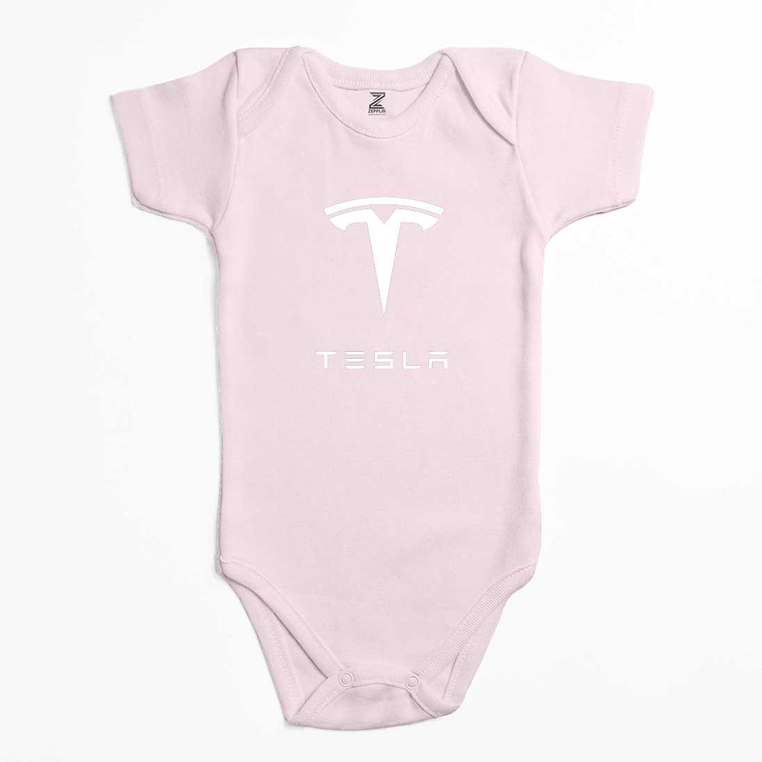 Tesla Logo Text Renkli Bebek Body Zıbın