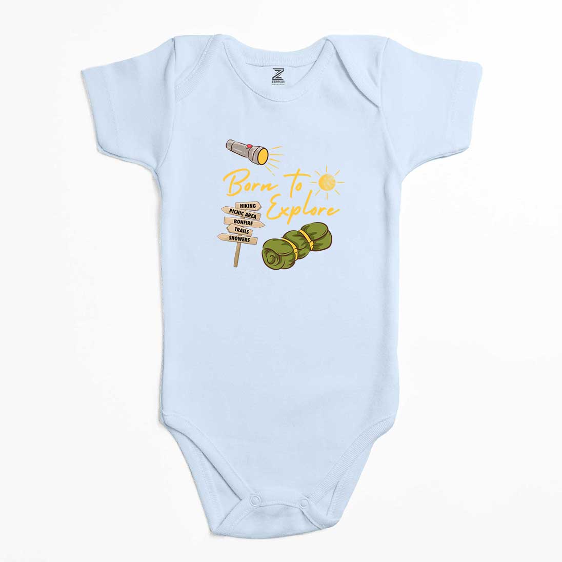Born To Explore Renkli Bebek Body Zıbın
