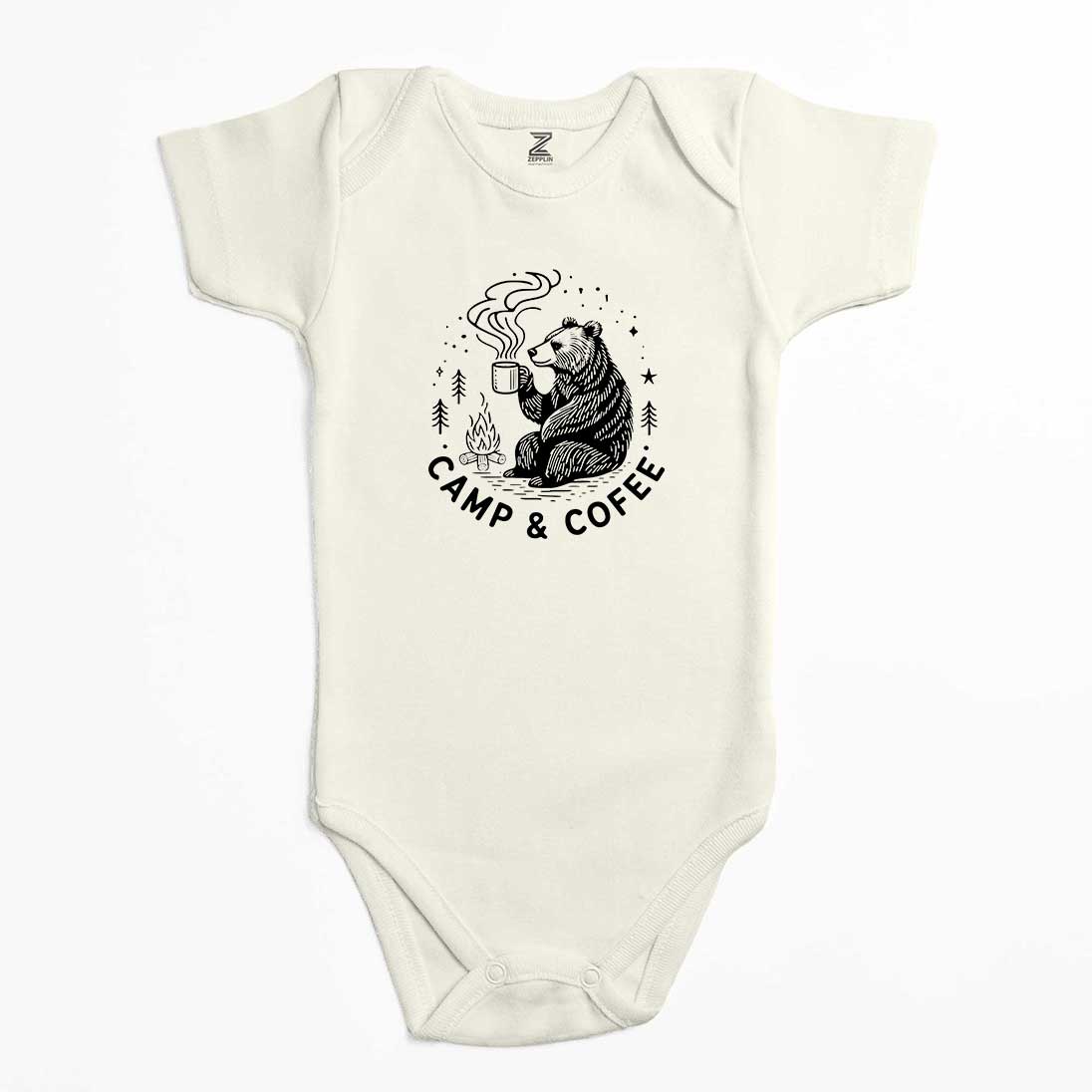 Camp Coffe Bear Renkli Bebek Body Zıbın