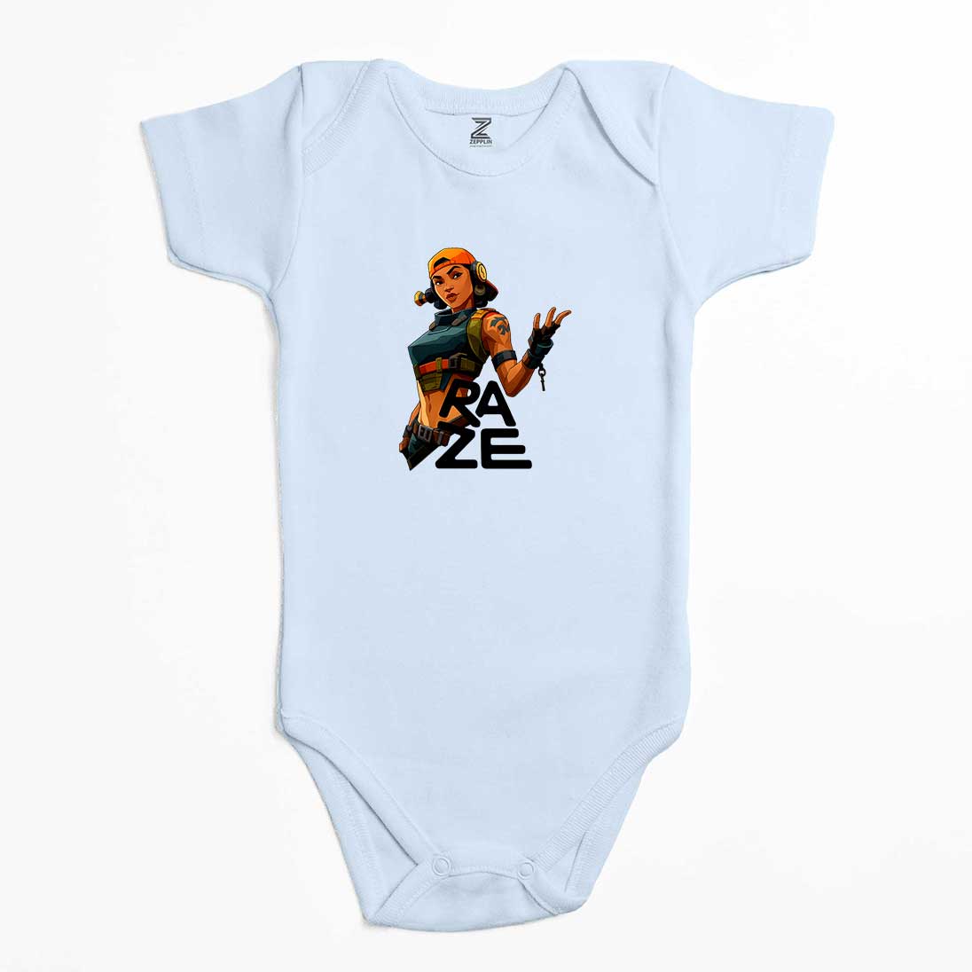 Valorant Raze Renkli Bebek Body Zıbın