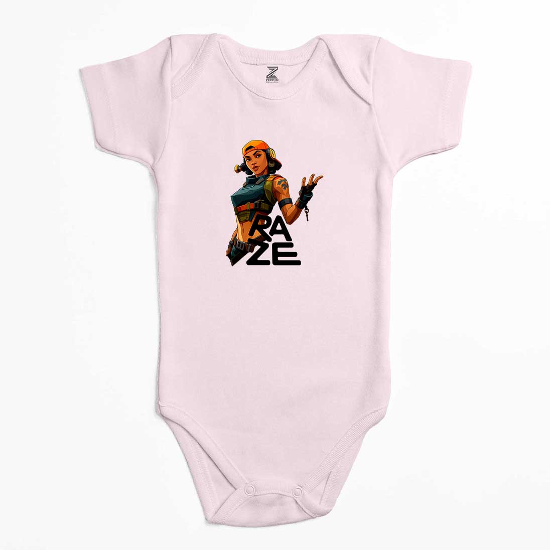 Valorant Raze Renkli Bebek Body Zıbın