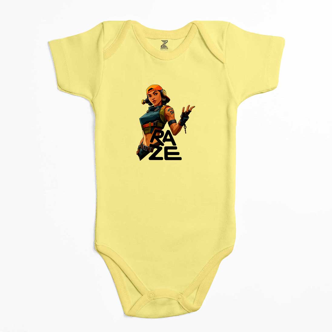 Valorant Raze Renkli Bebek Body Zıbın