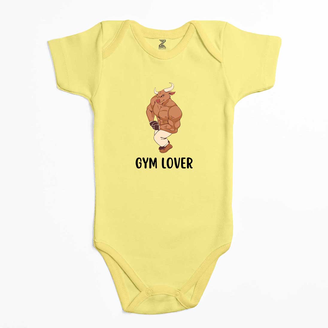 Gym Love Boğa Renkli Bebek Body Zıbın