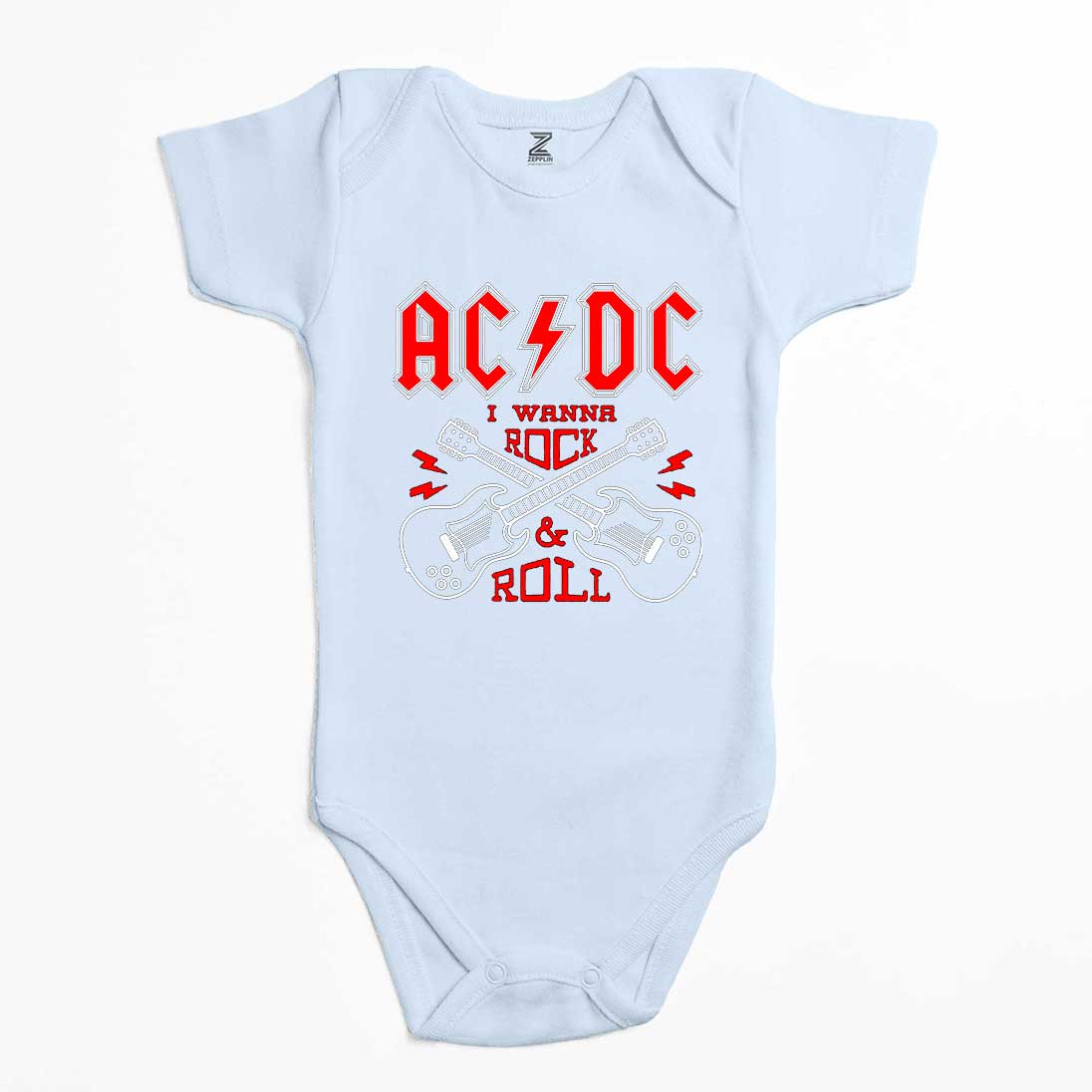 Ac Dc Wanna Renkli Bebek Body Zıbın