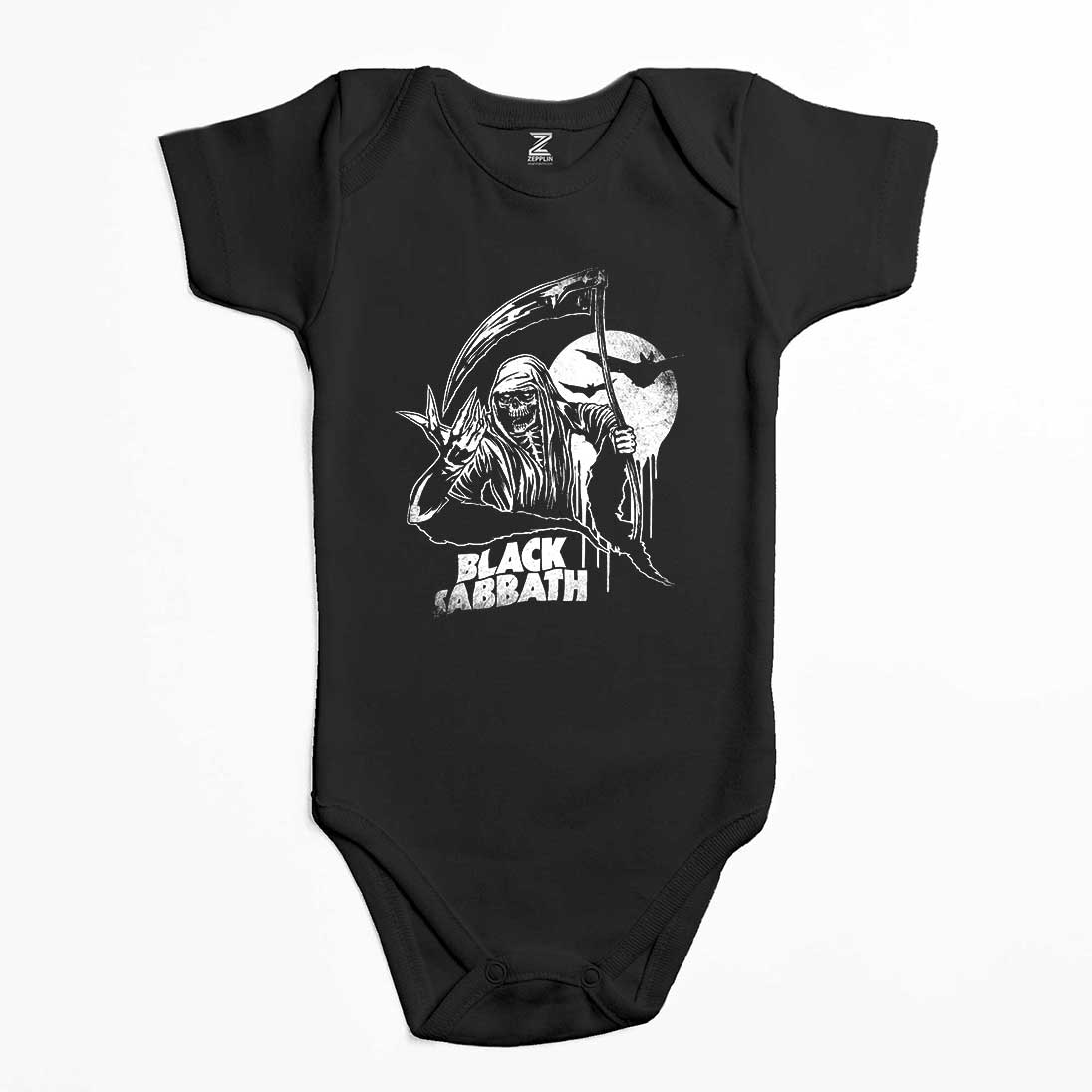 Black Sabbath Grim Reaper Renkli Bebek Body Zıbın